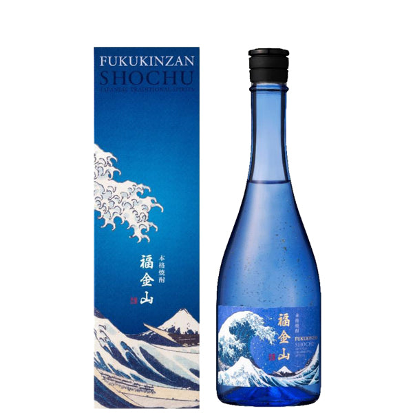 販売店限定】福金山 ～神奈川沖浪裏～ 金箔入 箱入 25° 720ml -芋焼酎