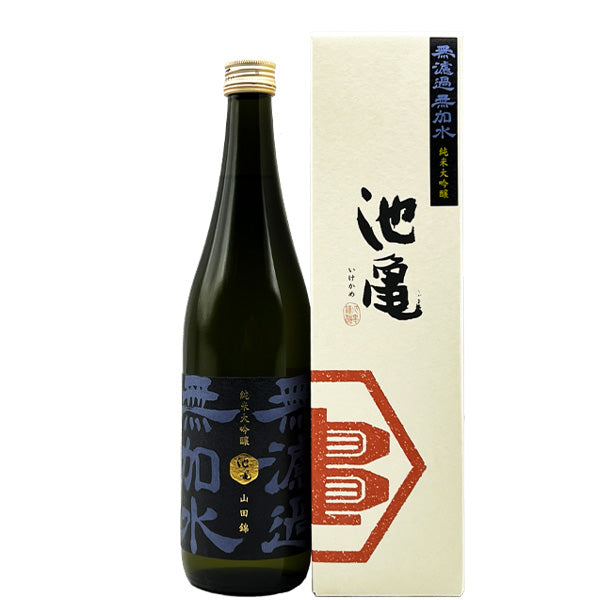 池亀 無濾過無加水 純米大吟醸 箱入 16° 720ml -日本酒-