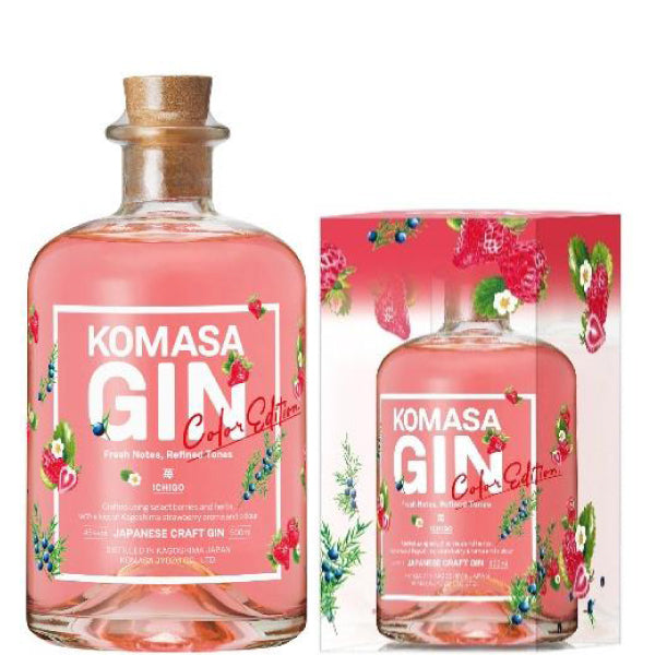 【数量限定】KOMASA GIN -苺- Color Edition 45° 500ml -クラフトジン-