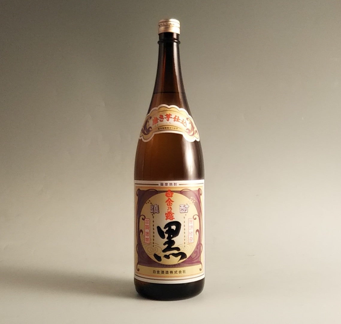 白金乃露 黒 25° 1800ml -芋焼酎- – 鹿児島の焼酎専門店 焼酎維新館